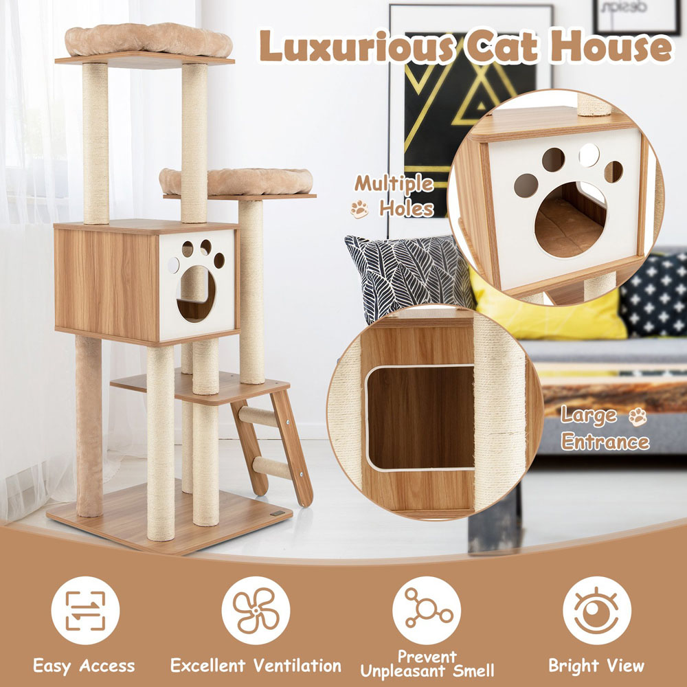 Costway 157cm Cat Tree Scratcher Image 5