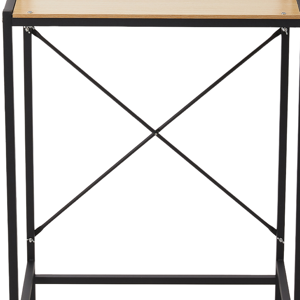 Living and Home 3 Shelf Black Over Washing Machine Storage Shelf with Towel Bar Image 3