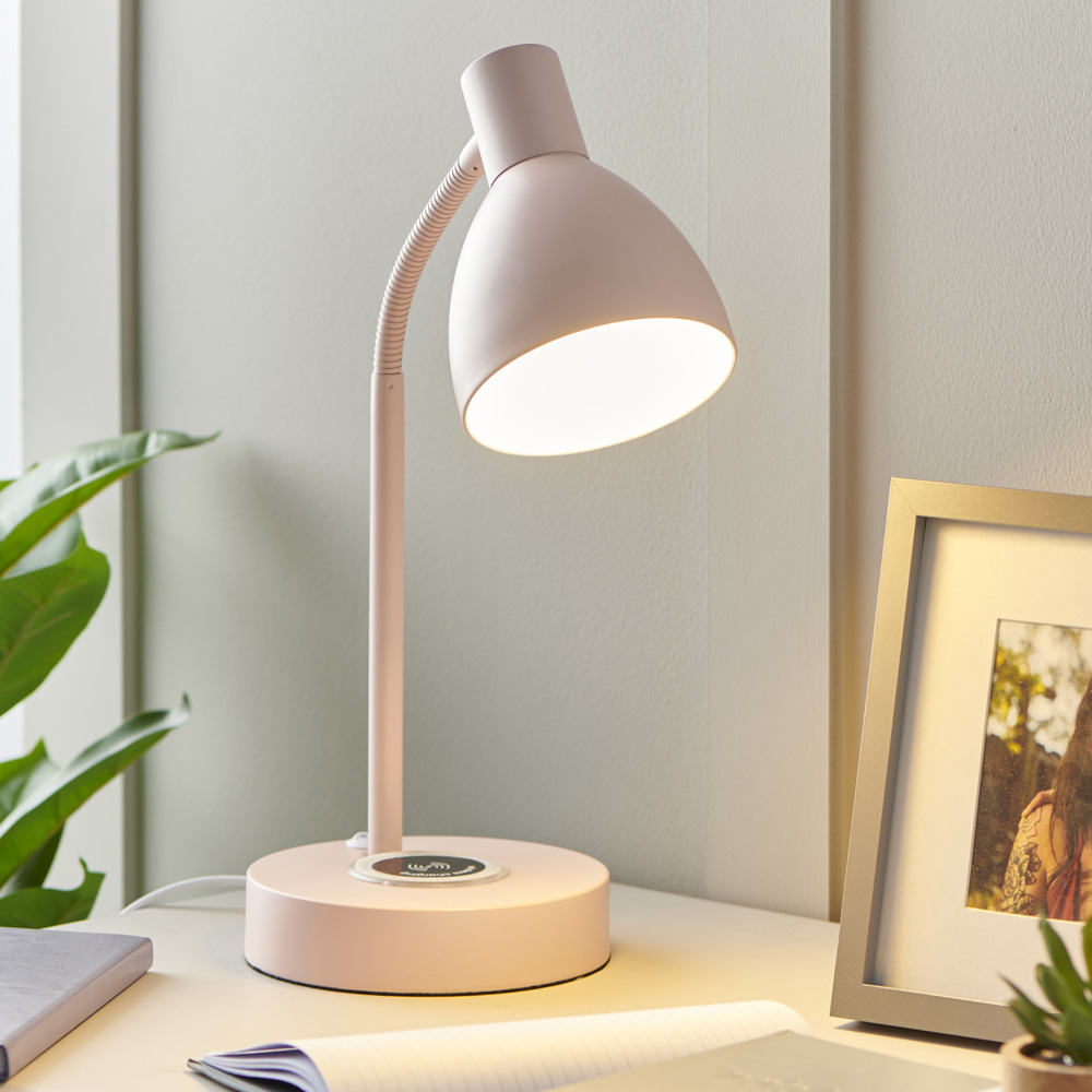 Wilko Pink Wireless Charger Lamp Image 8