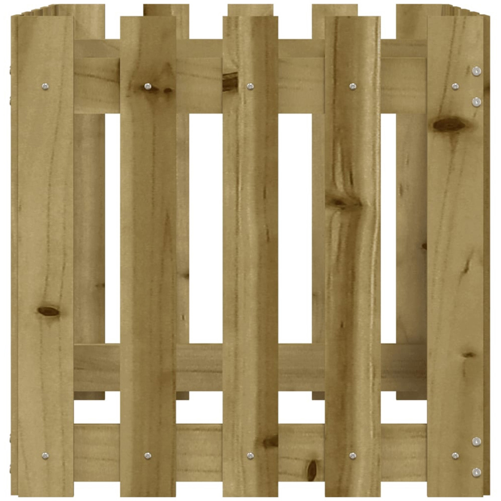 vidaXL Brown Impregnated Solid Pine Wood Garden Planter 50 x 50 x 50cm Image 5