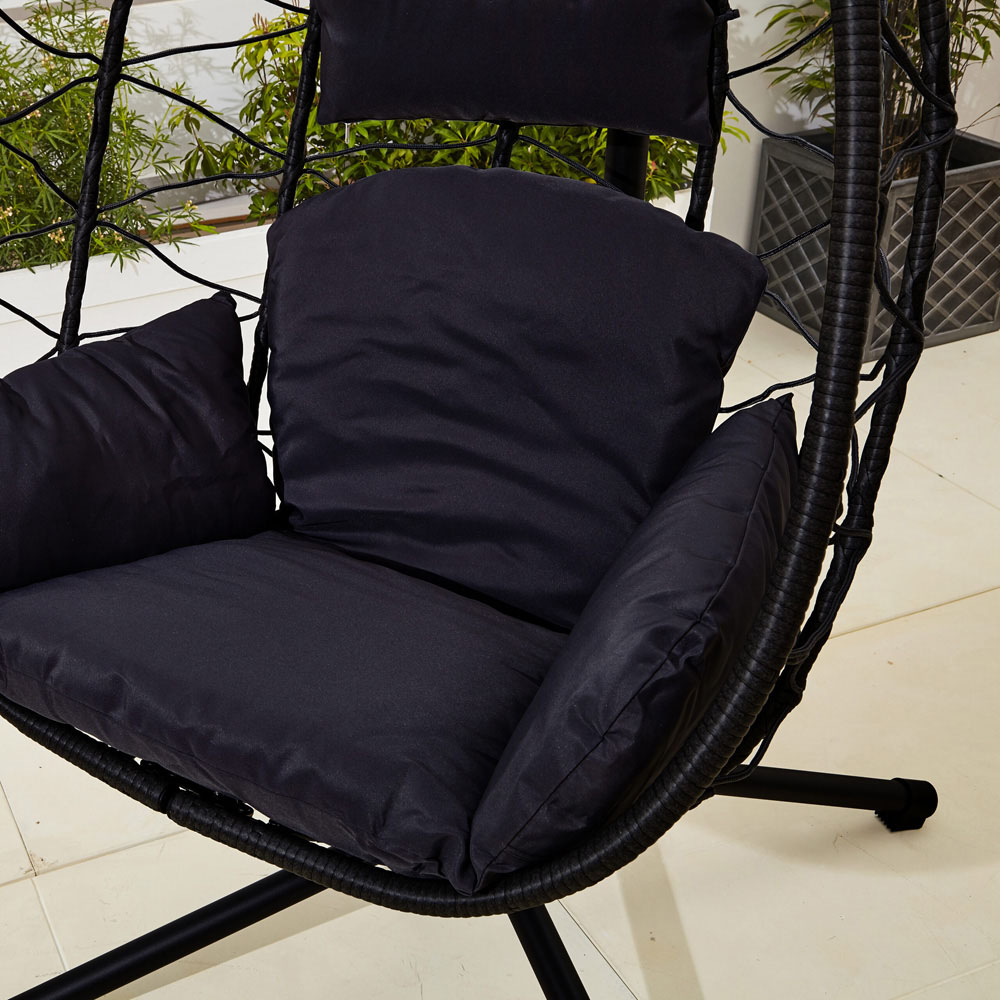Neo Black Egg Chair with Cushions