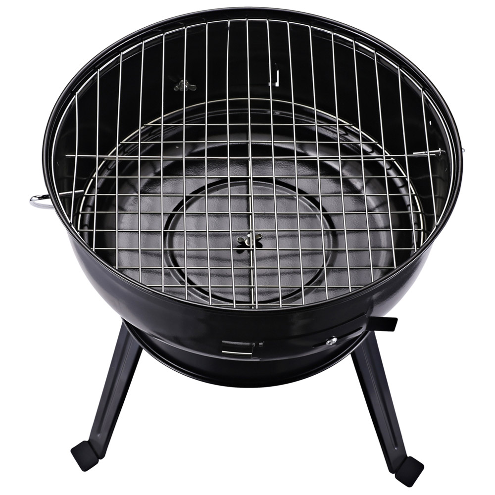 Outsunny Red and Black Outdoor Portable Charcoal BBQ Grill Image 3