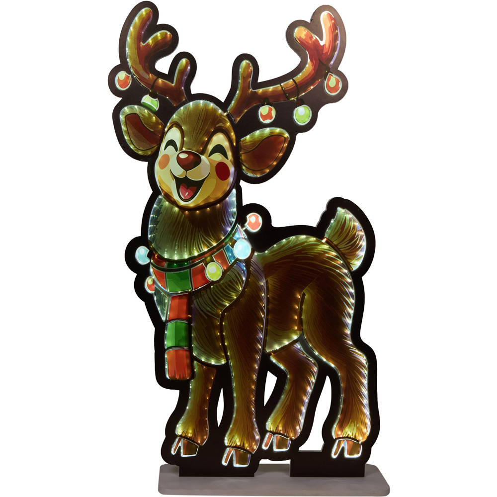 LED Retro Reindeer Infinity Light Image 2