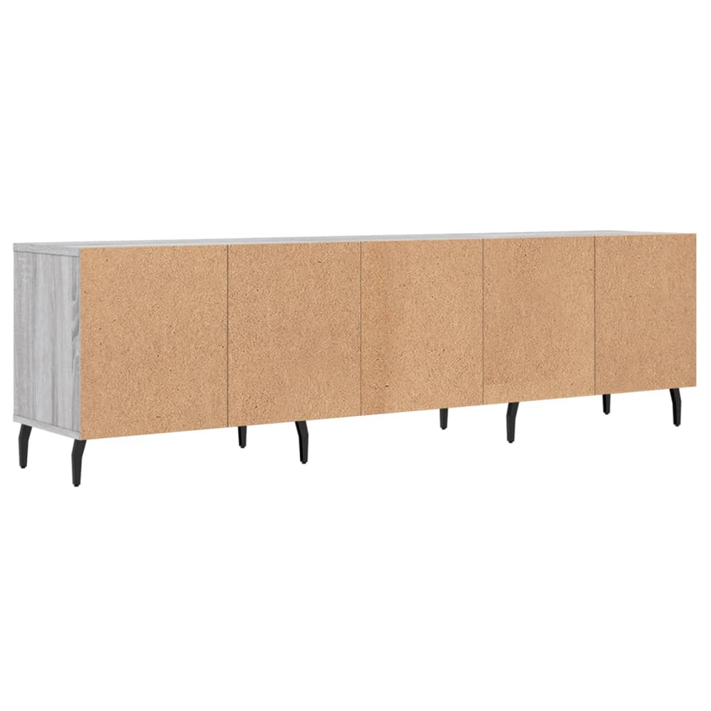 vidaXL 3 Door 3 Shelf Grey Sonoma TV Cabinet Image 8