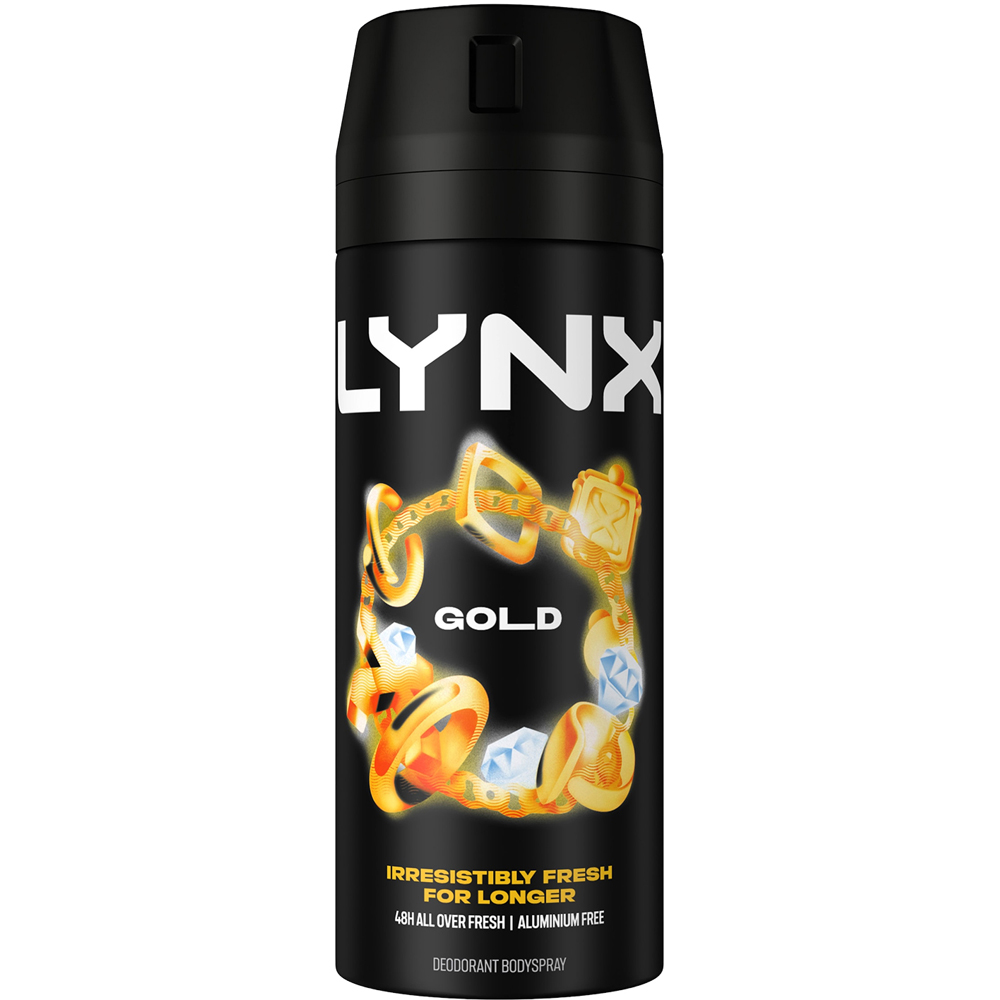 Lynx Gold Oud Wood and Fresh Vanilla 48H Protection Deodorant Body Spray 150ml 6 Pack Image 2