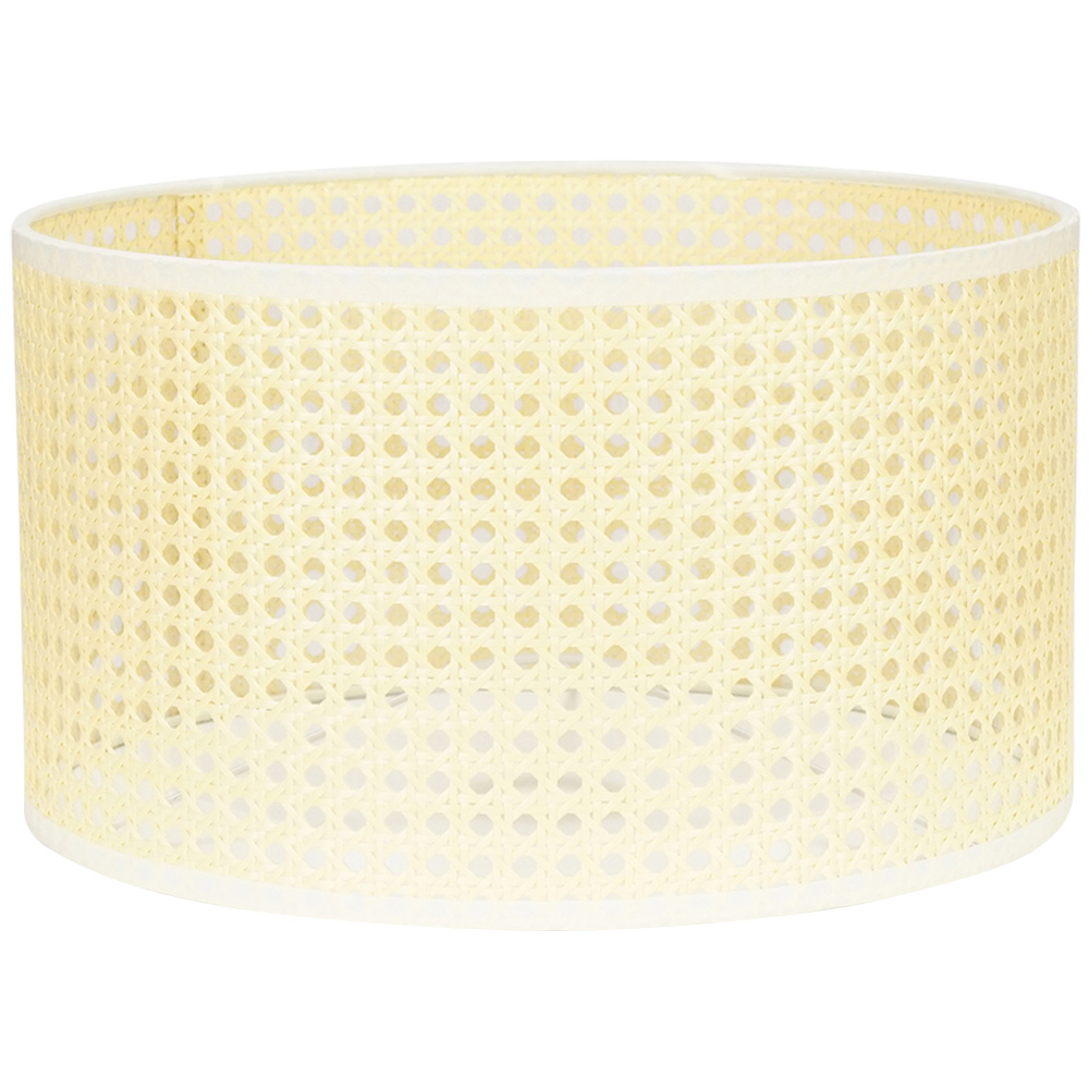 ValueLights Reni Natural Wicker Ceiling Drum Lamp Shade Large Image 1