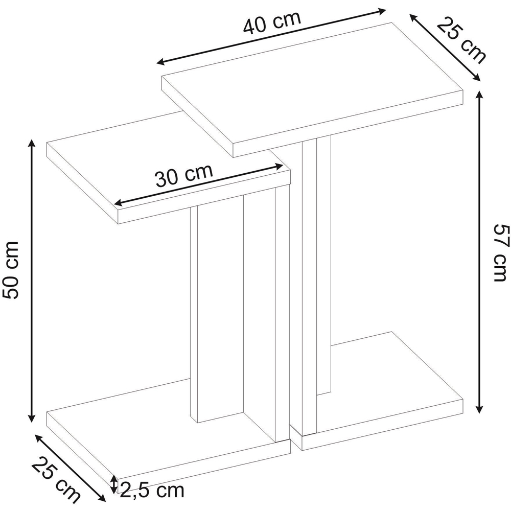 Decortie Nero Travertine Side Table Set of 2 Image 8