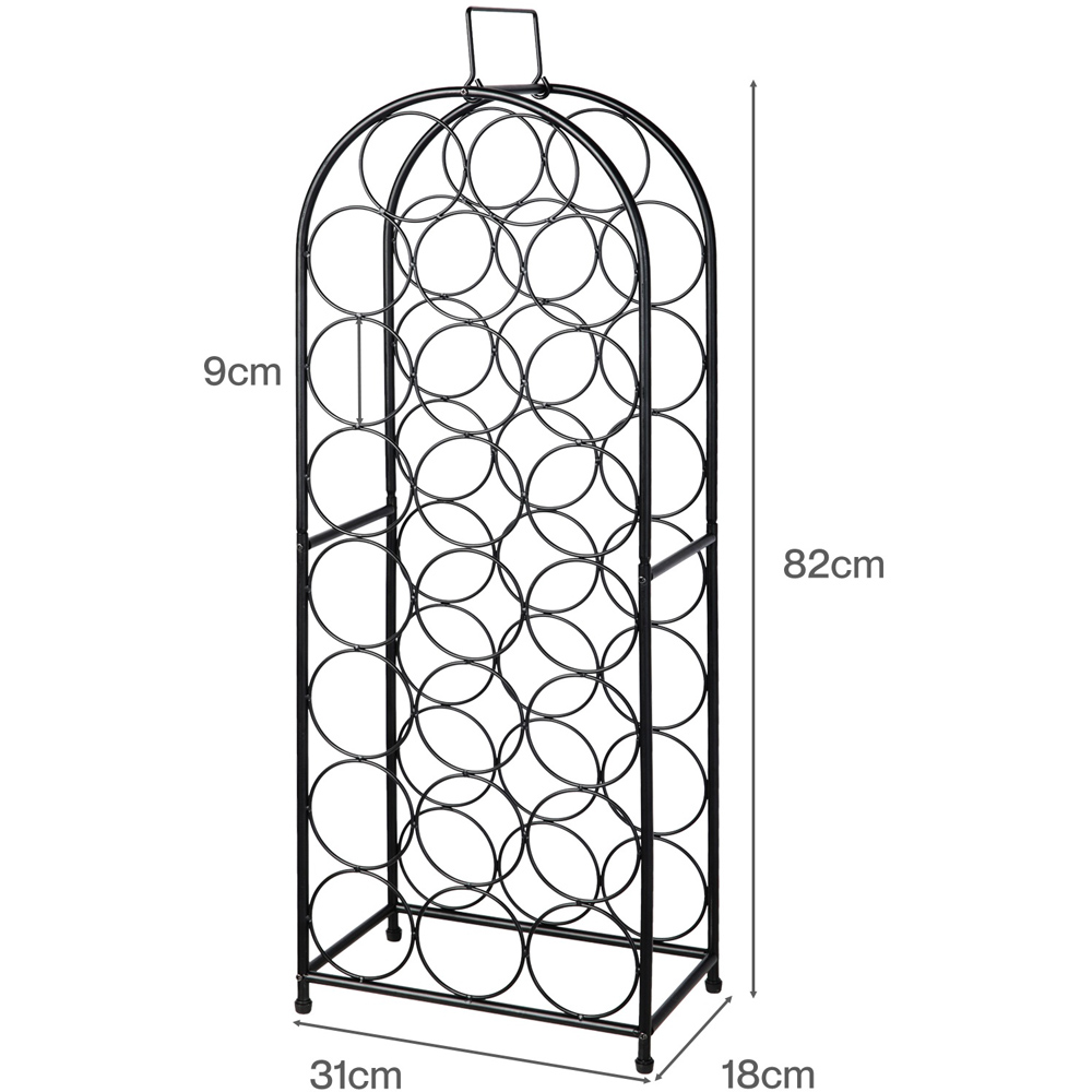 Levede Black 23 Bottles Freestanding Wine Rack Image 9