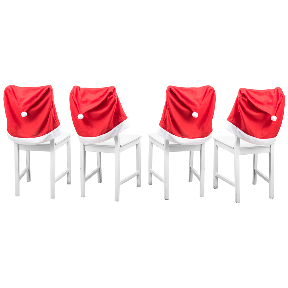 Waterside Red Santa Hat Chair Backs 4 Pack Image 3