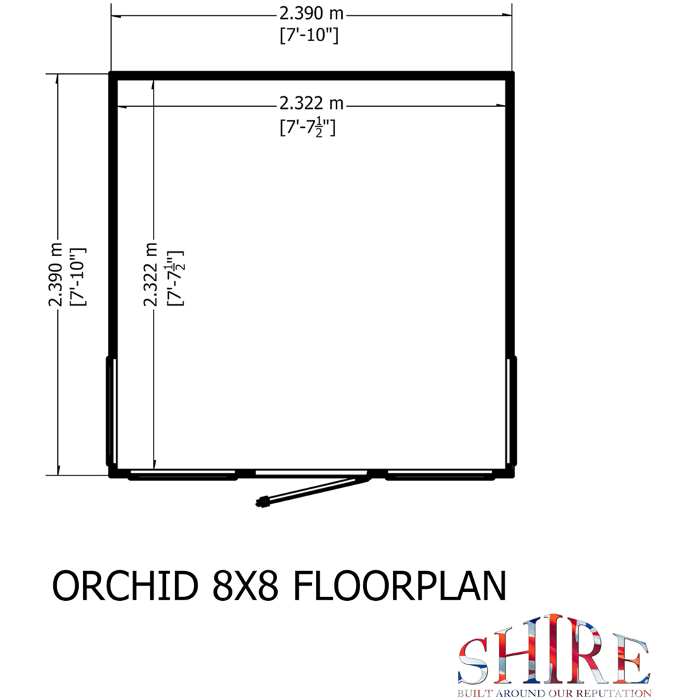 Shire Orchid Pine Wood Curved Roof 8 x 8ft Summerhouse Image 8