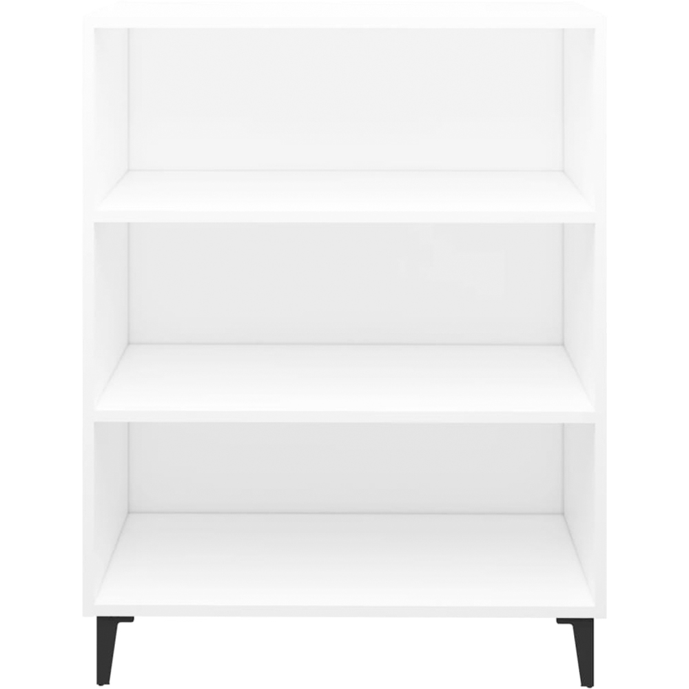 vidaXL 3 Shelf White Sideboard Image 4