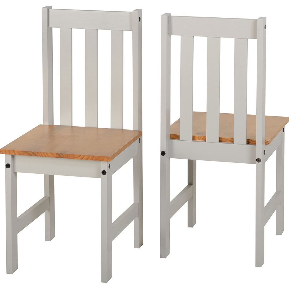 Seconique Ludlow 2 Seater Dining Set Grey and Oak Image 4