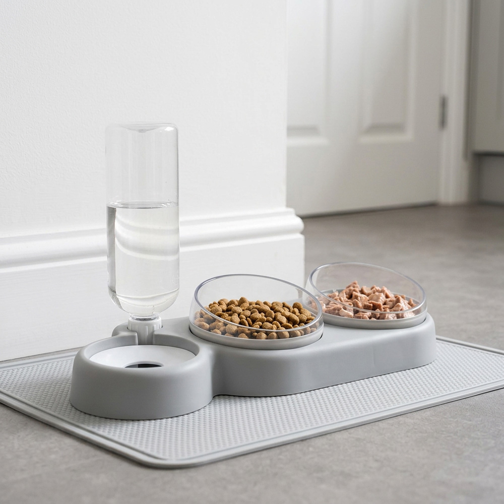 Clever Paws 3 in 1 Pet Bowl - Grey Image 3