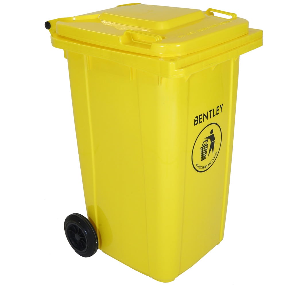 Charles Bentley Yellow Wheelie Bin 240L Image 1