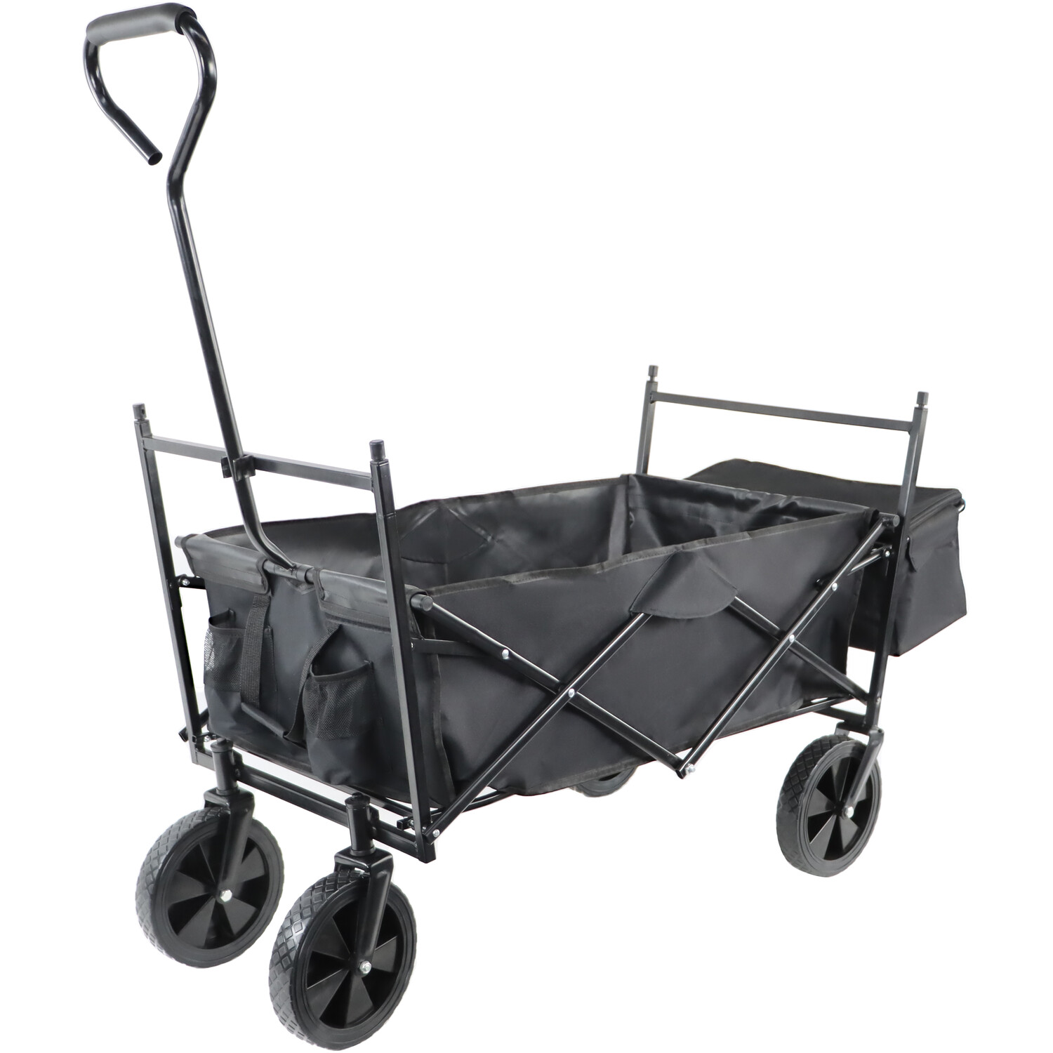 Foldable Trolley with Canopy - Black Image 4