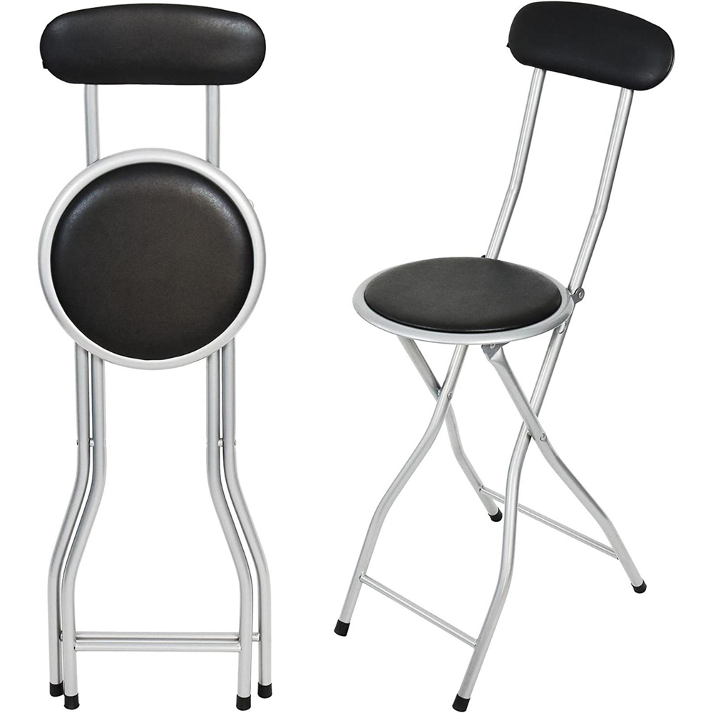 Gr8 Home Black Folding High Back Chair Image 4