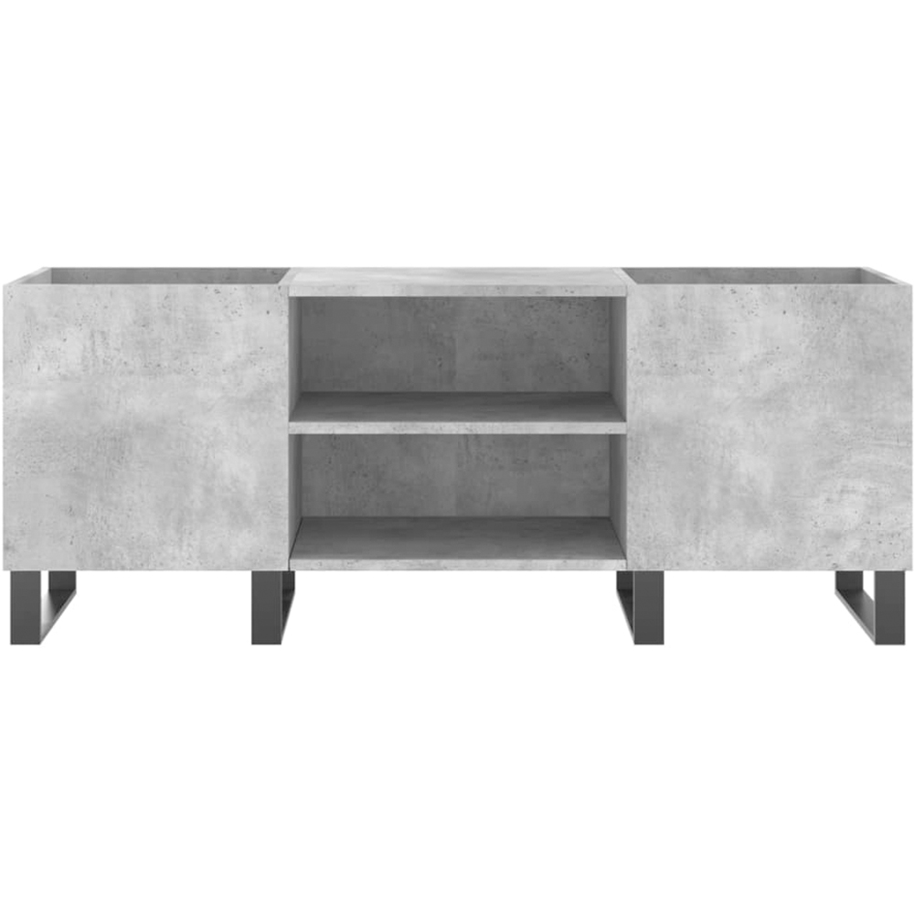vidaXL 2 Shelf Concrete Grey Record Cabinet Image 4