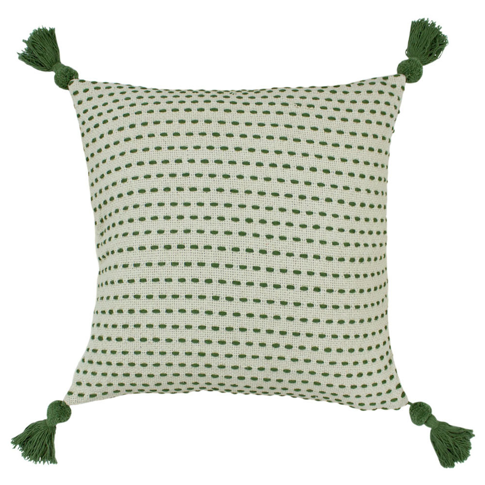 furn. Ezra Sage Embroidered Cushion Image 1