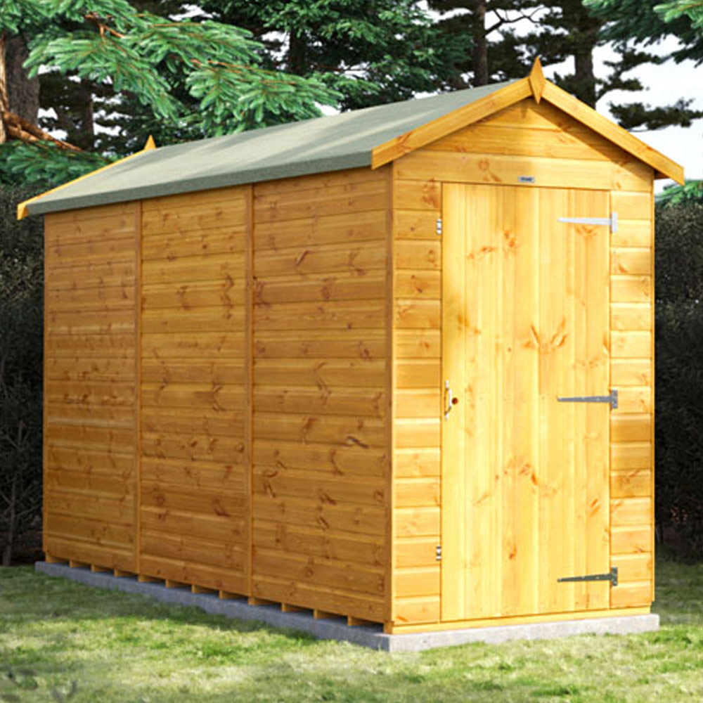Power Sheds 12 x 4ft Apex Wooden Shed Image 2