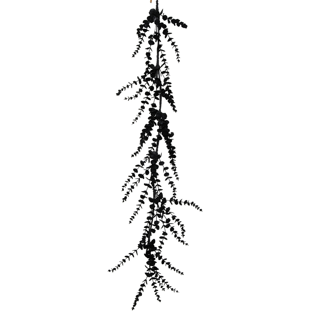 Faux Decorative Eucalyptus Garland Black Image 1