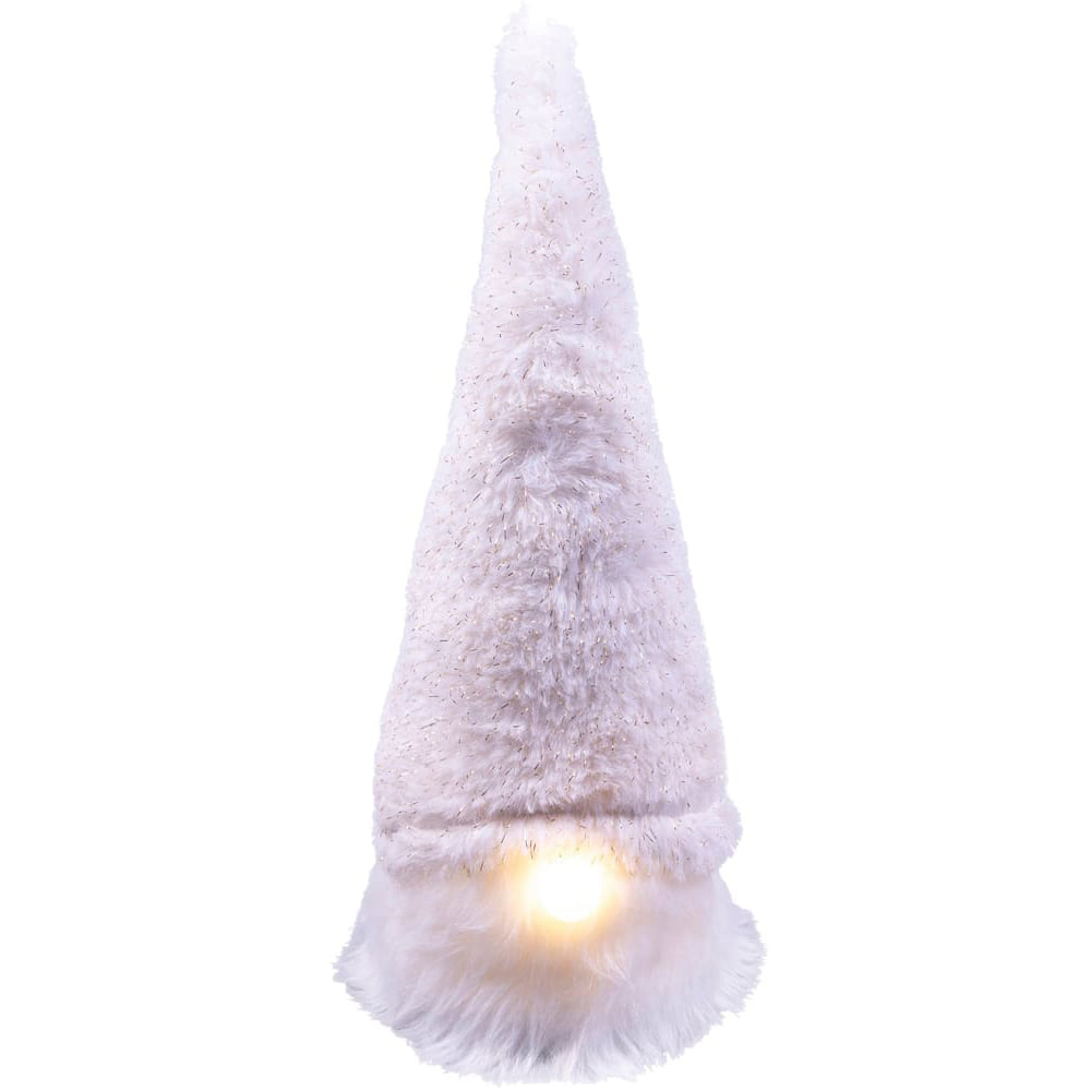 St Helens White Light Up Gonk Christmas Decoration 28cm Image 2