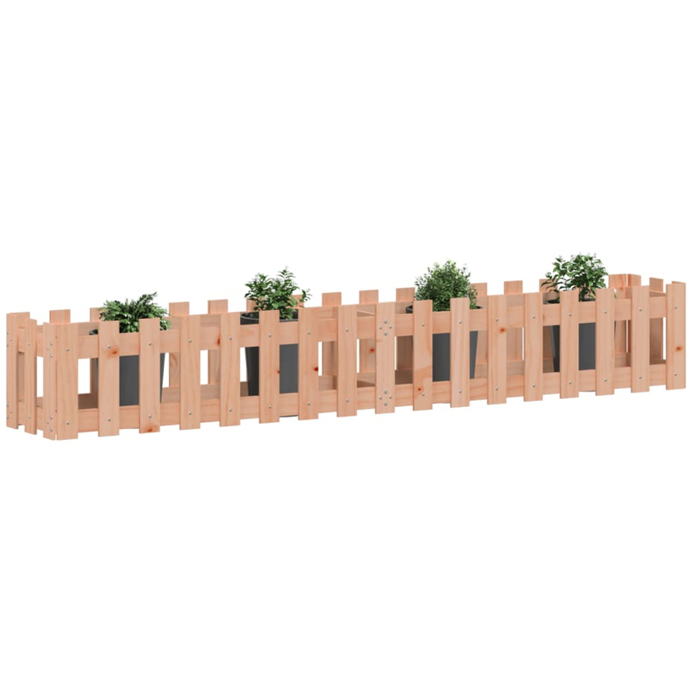 vidaXL Brown Solid Douglas Wood Raised Garden Bed 30 x 200 x 30cm Image 2