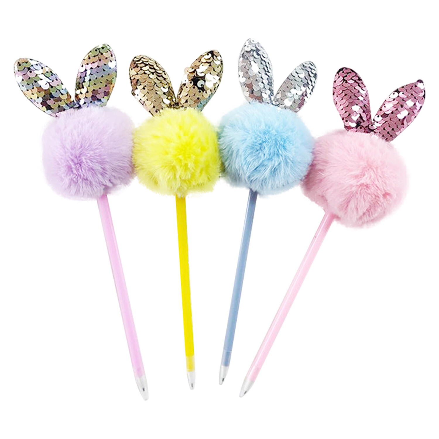 Bunny Sequin Pom Pom Pen Image