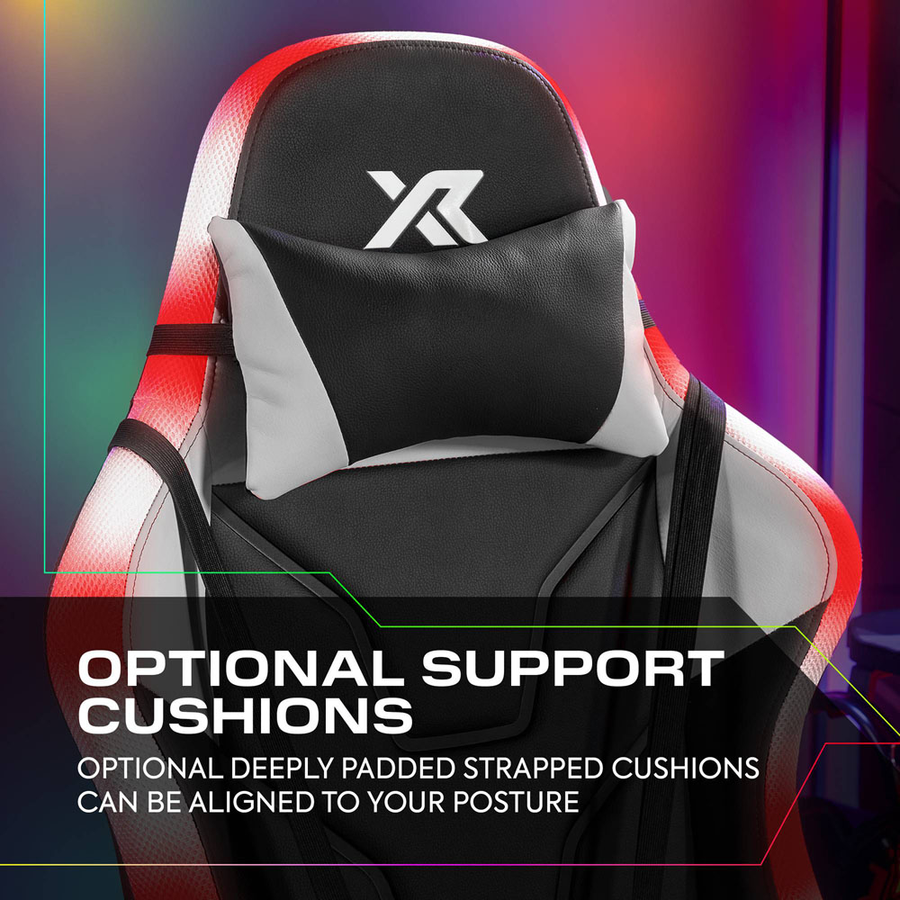 X Rocker Agility White and Black Adjustable Esport Gaming Chair Image 4
