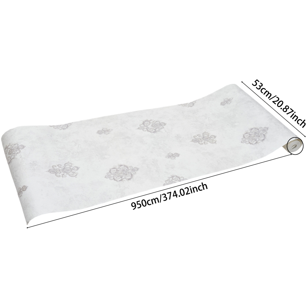 Living and Home Textured 3D Embossed Dusty White Non-Pasted Wallpaper Image 8