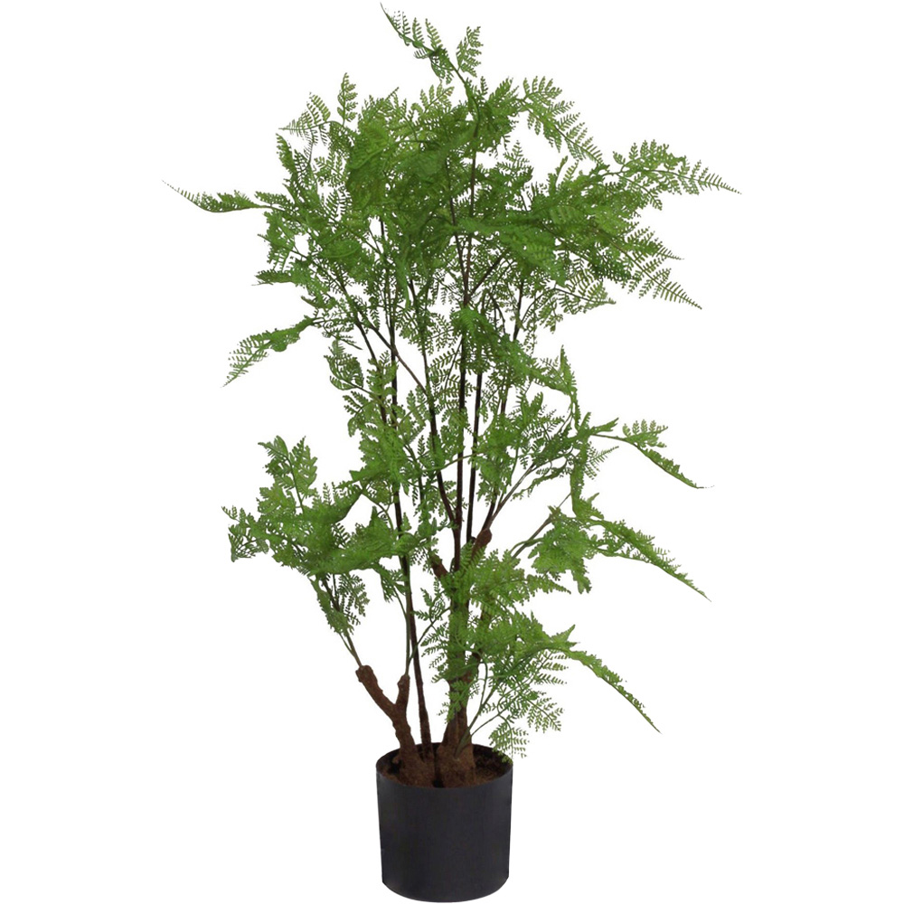 Leaf Natural Moss Base Fern Foliage Artificial Plant in Plastic Pot 3ft Image 1