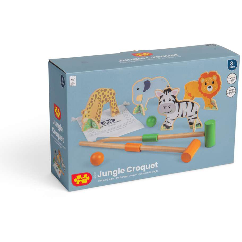Bigjigs Toys Kids Jungle Croquet Animal Themed Game Image 2