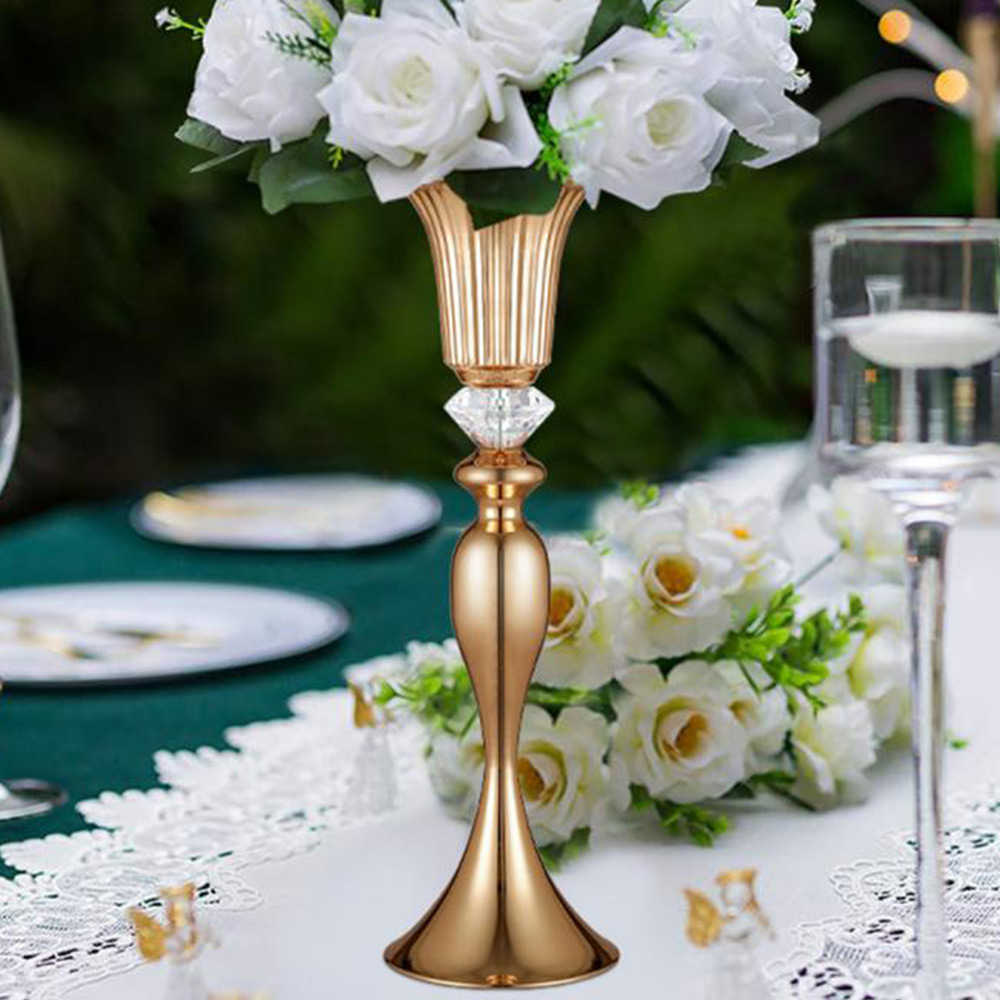 Living and Home Metal Trumpet Vase Wedding Centrepiece Image 5