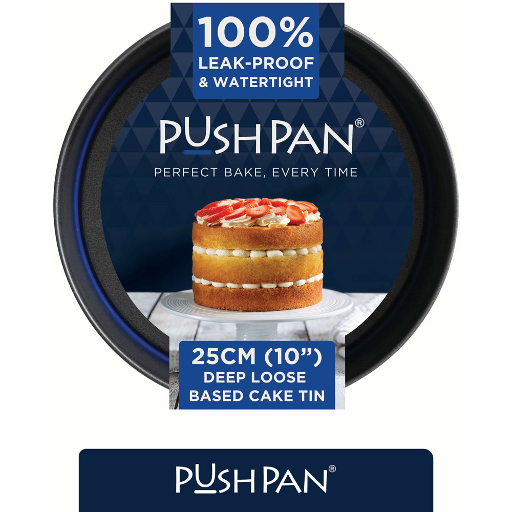 Wham PushPan 25cm Light Grey and Pewter Deep Tin Image 2