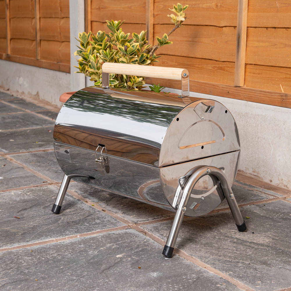 Samuel Alexander Barrel Style Portable Charcoal Camping BBQ Image 4
