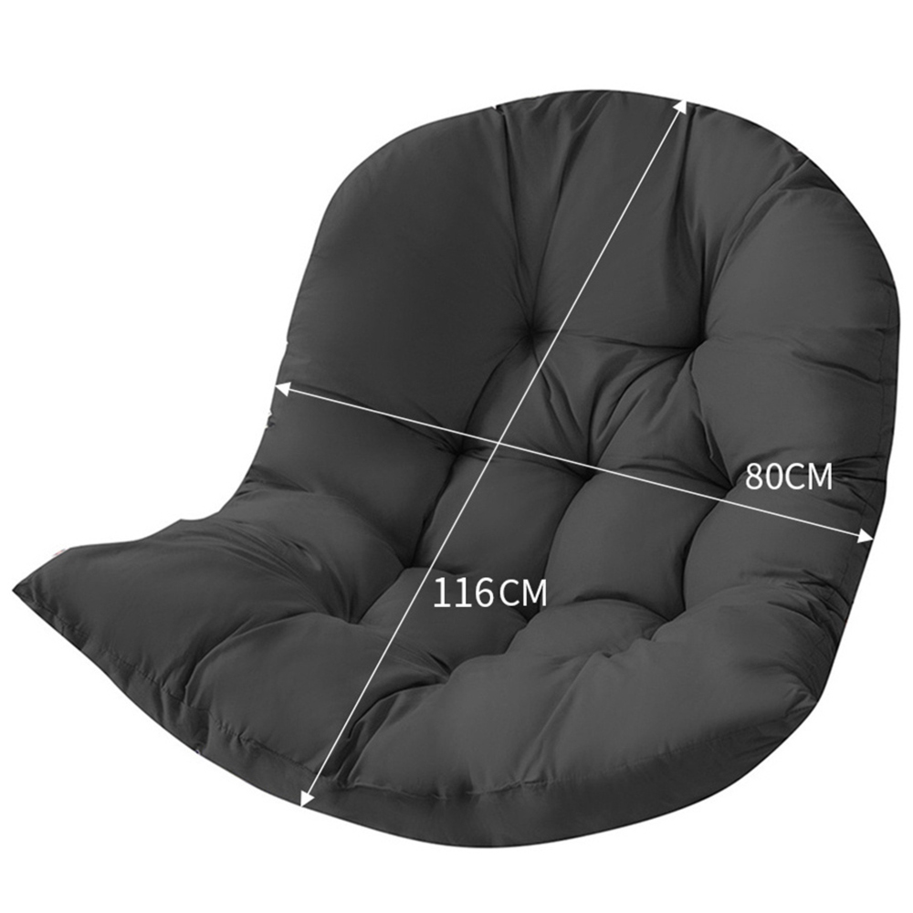 Living And Home CT0058 Black Hanging Basket Chair Cushion Image 5
