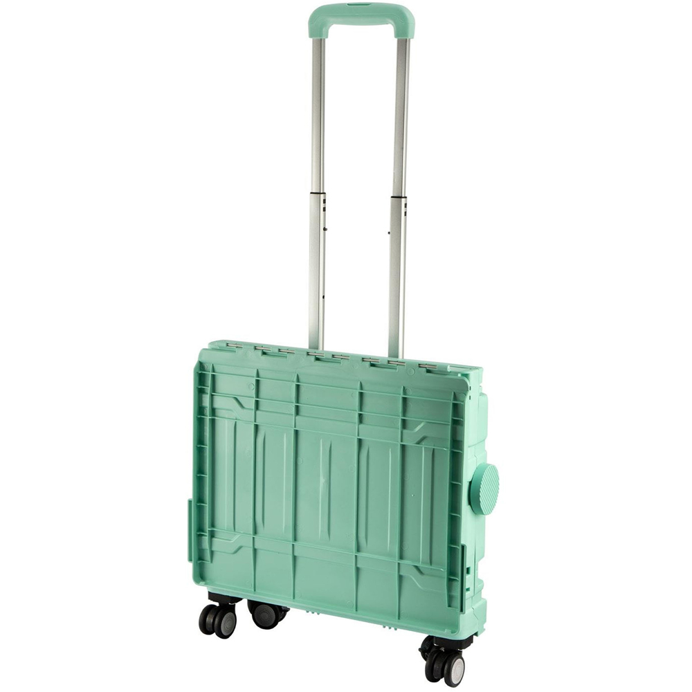 Sewing Online YN8806-GREEN Green Plastic Foldable Craft and Sewing Trolley 34 x 39 x 38cm Image 3