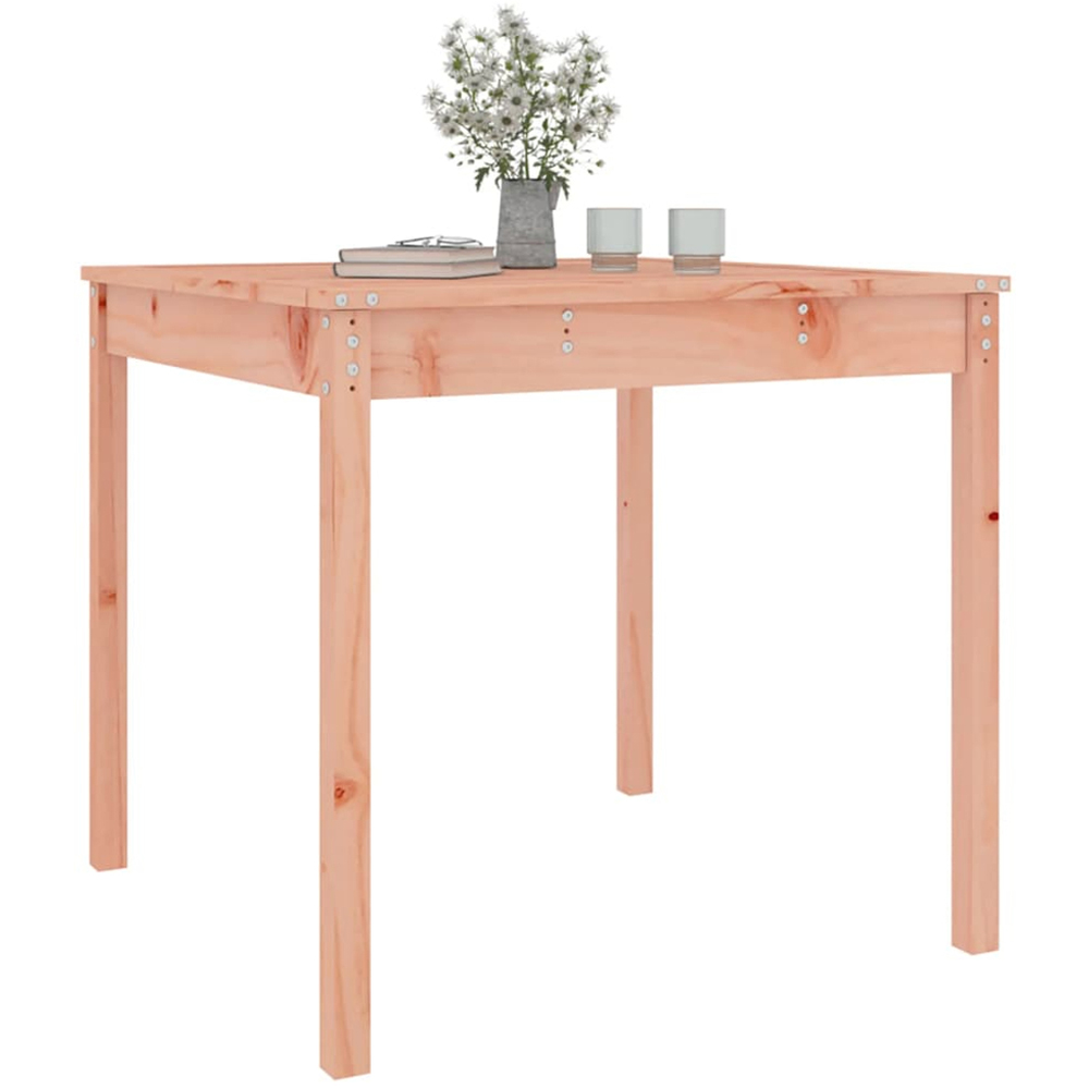 vidaXL 2 Seater Solid Douglas Wood Garden Dining Table Natural Image 3