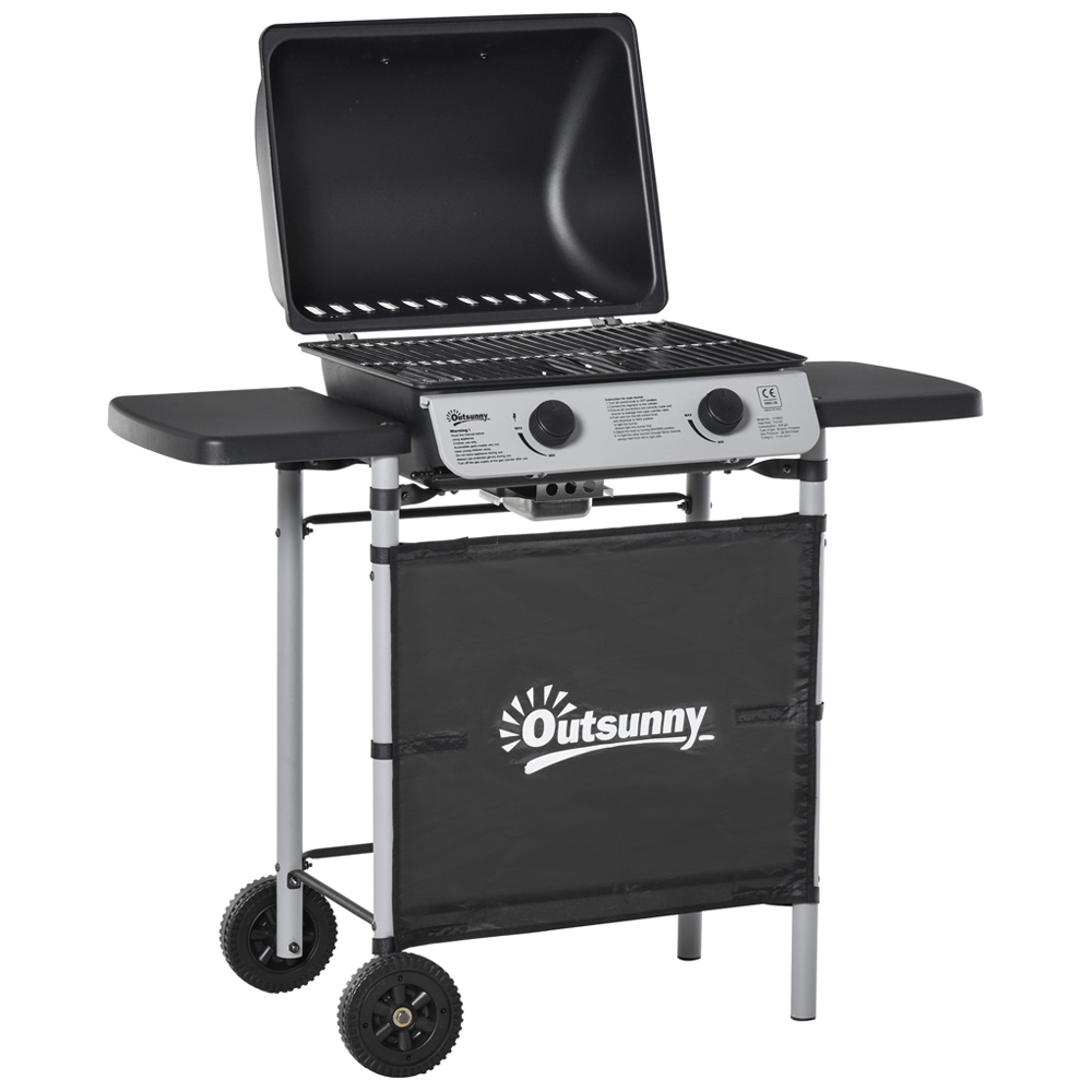 Outsunny 2 Burner Gas BBQ and Cooking Grill Image 1