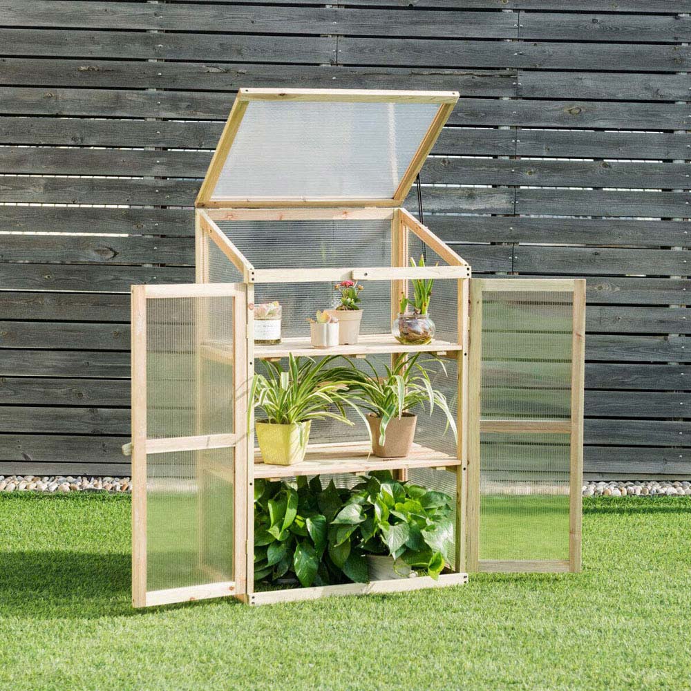Neo Brown Cold Frame 2 x 1.5ft Greenhouse Image 2