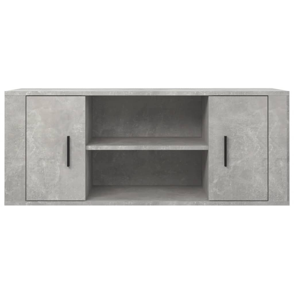 vidaXL 2 Door 2 Shelf Concrete Grey TV Cabinet Image 3
