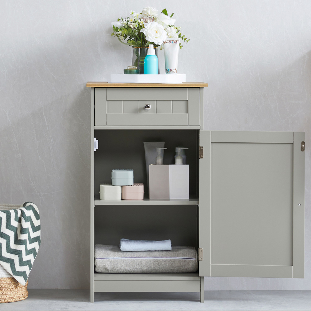 BATH VIDA Priano Single Door Single Drawer Floor Cabinet Image 4