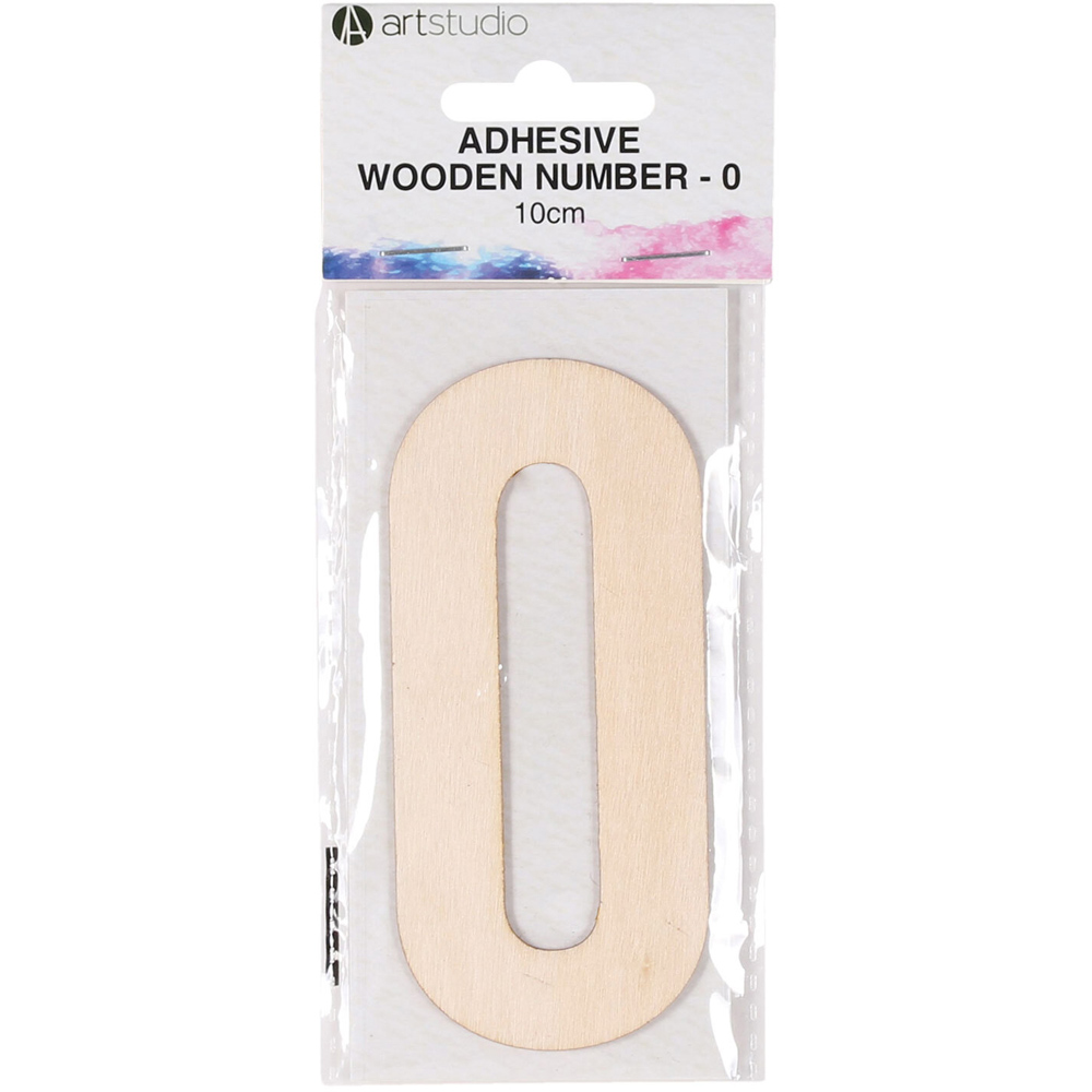 Art Studio Adhesive Wooden Number - O Image