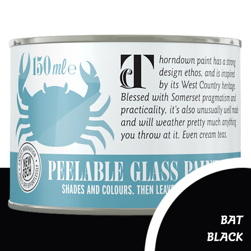 Thorndown Bat Black Peelable Glass Paint 150ml Image 3