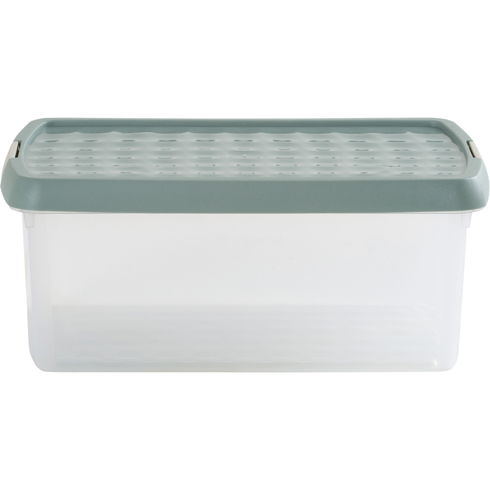 Wham Clip 10.5L Clear Green Milieu and Stone Rectangular Storage Box with Lid 3 Pack Image 3