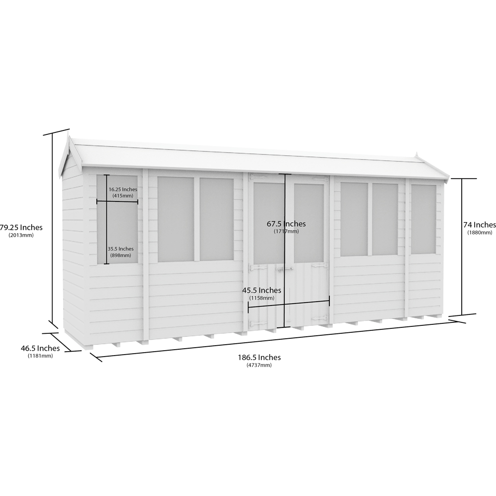 DIY Sheds 16 x 4ft Tongue and Groove Timber Apex Summerhouse Image 9