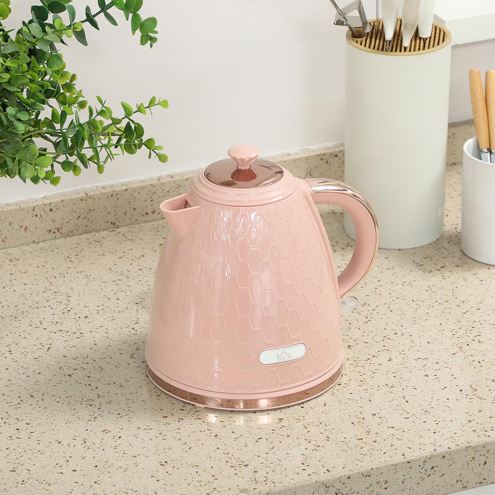 HOMCOM 800-206V70PK Light Pink 1.7L Fast Boil Electric Kettle 3kW Image 3