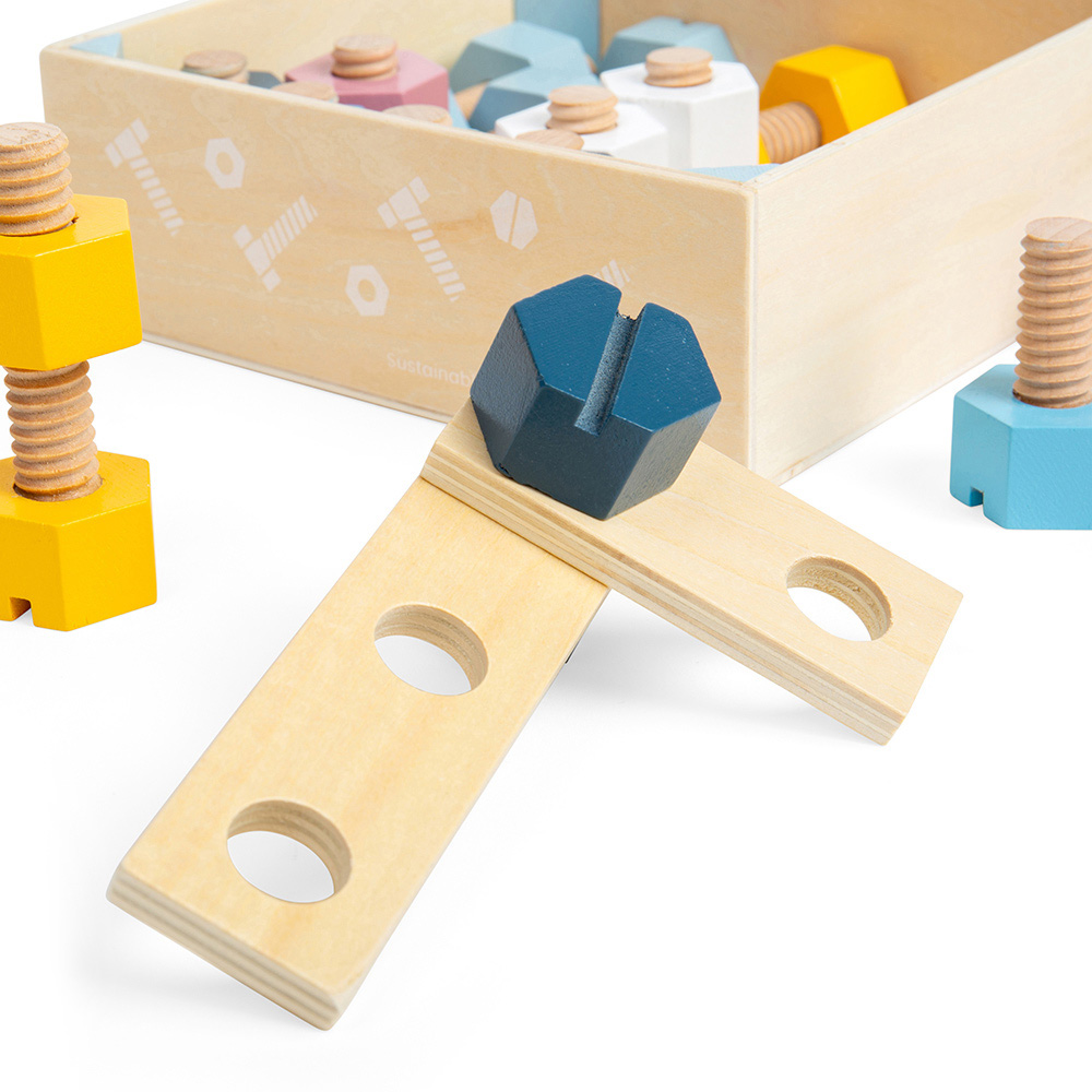 Bigjigs Toys 20 Piece Activity Work Bench Multicolour Image 4