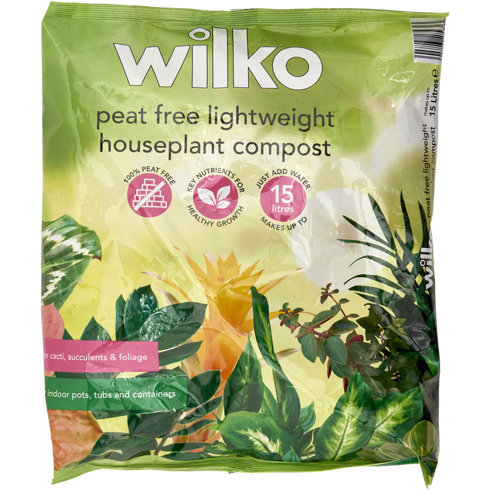 Wilko Lightweight Houseplant Compost 15L Image 1
