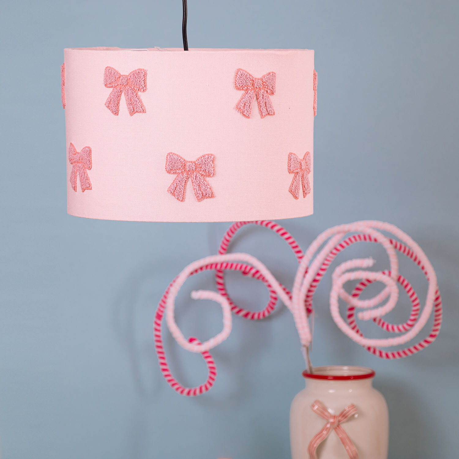 Embroidered Bow Shade - Pink Image 2