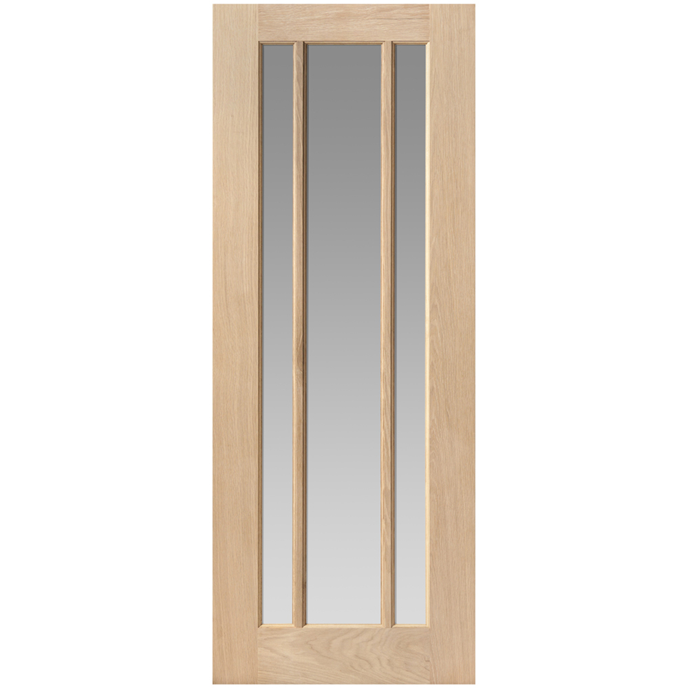 JB Kind Darwen Classic Oak Glazed Internal Door 1981 x 762mm Image 1
